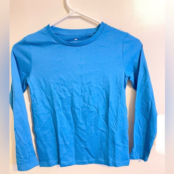 2 H&M Sz 6x/7 boys long sleeve t shirt blue - Picture 6 of 7